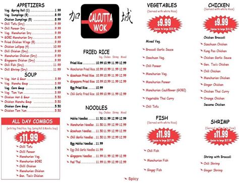 Calcutta wok menu - Calcutta Wok is located at: 1585 Oak Tree Road, Iselin, NJ 08830, USA , Woodbridge Is the menu for Calcutta Wok available online? Yes, you can access the menu for Calcutta Wok online on Postmates.